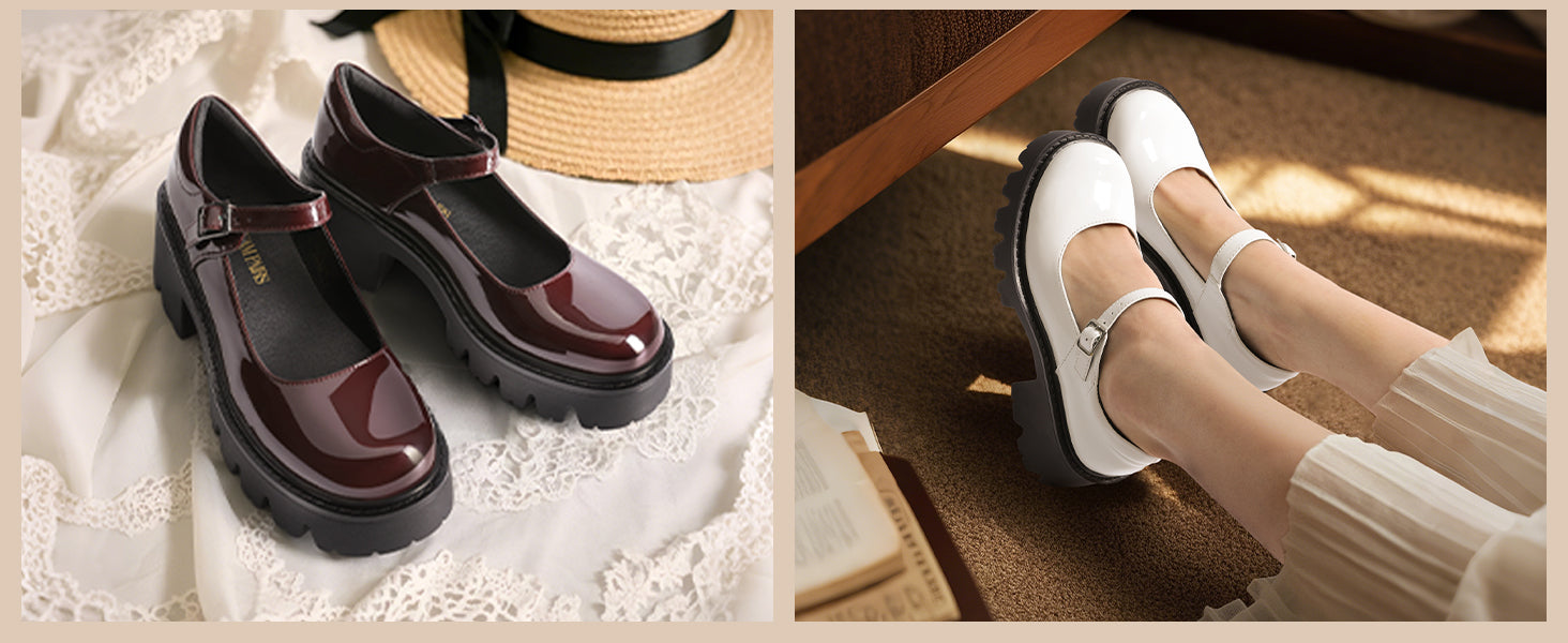 Mary Jane Block Heel Pumps – All-Day Wear & Timeless Style