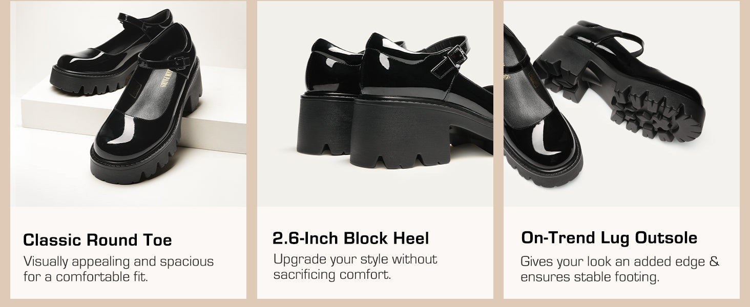 Mary Jane Block Heel Pumps – All-Day Wear & Timeless Style