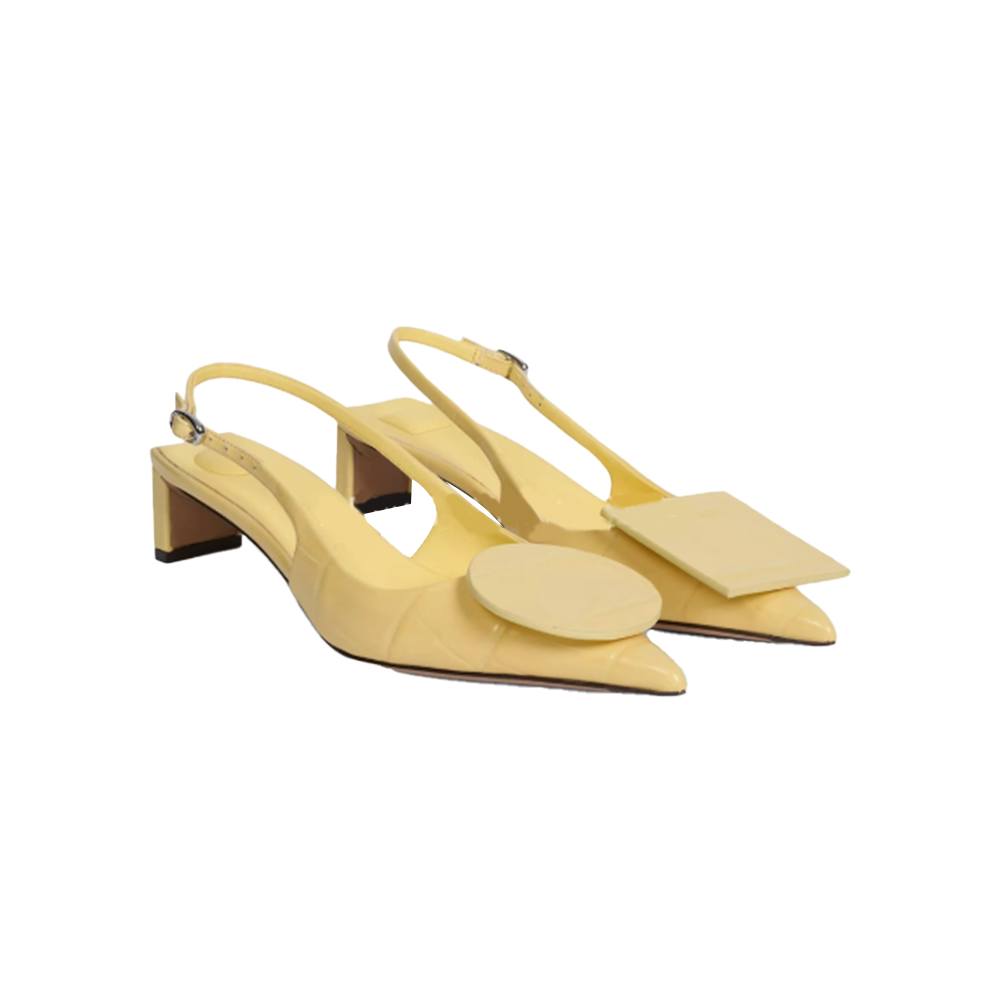 Asymmetric Kitten Heel Sandals