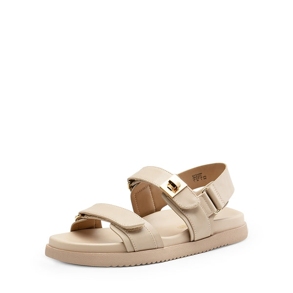 Hook And Loop Straps Flat Sandals