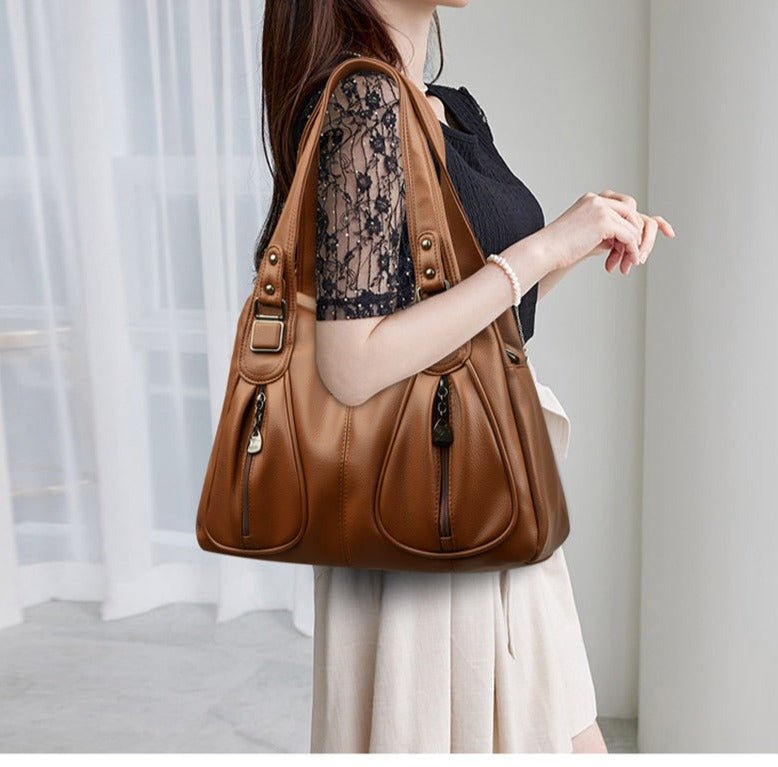 Luxury in Every Detail: Genuine Leather Women's Bucket Bag