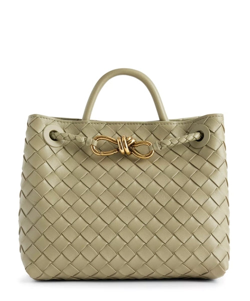 The Evie Woven Luxe Satchel & Crossbody – Brown
