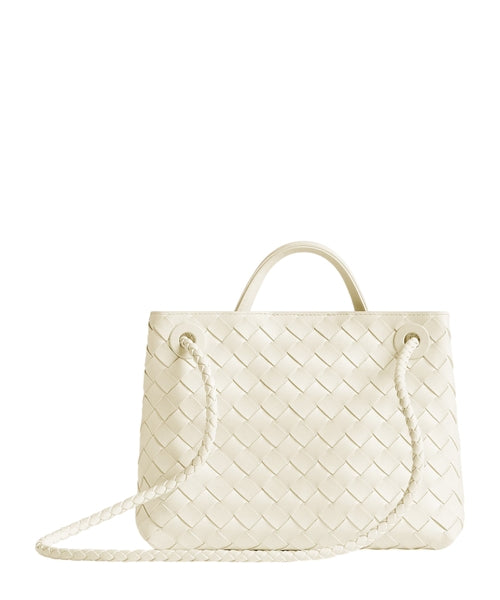 The Evie Woven Luxe Satchel & Crossbody – Brown