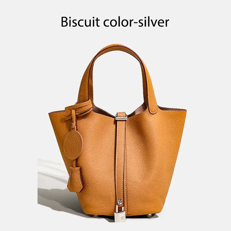 Leather bag with classic design