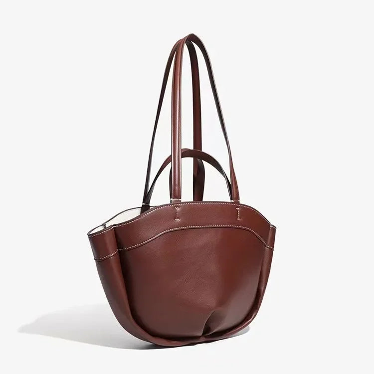 Faux leather bag with unique design