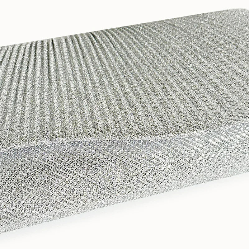Clutch bag with sparkling studs and chain strap design