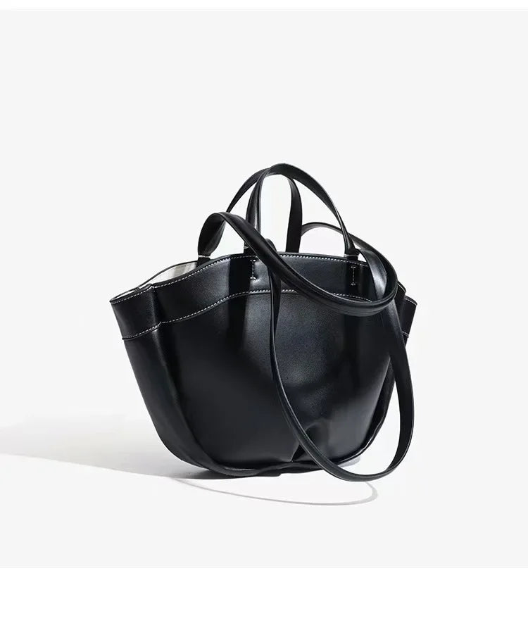 Faux leather bag with unique design