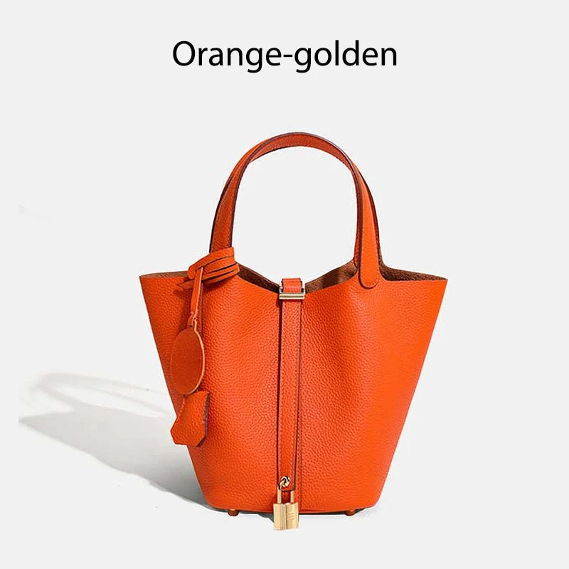 Leather bag with classic design