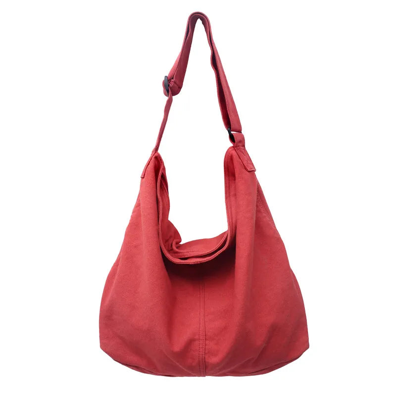 Canvas Shoulder Bag – Large Capacity Crossbody