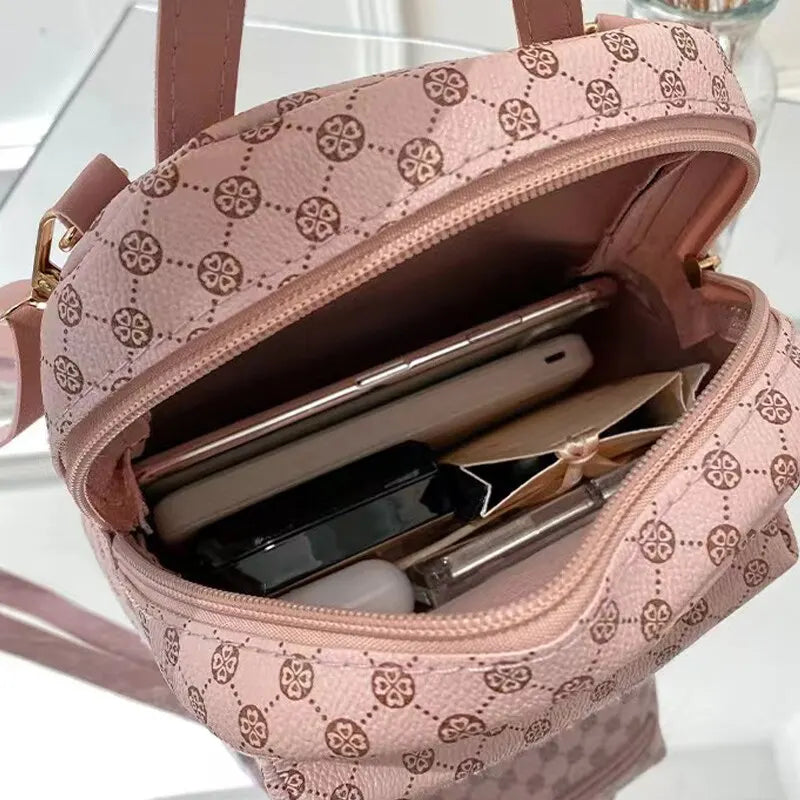 Classic Faux Leather Mini Backpack - Stylish & Versatile Day Bag for Women