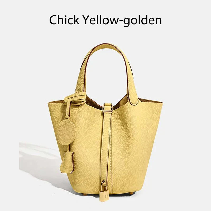 Leather bag with classic design