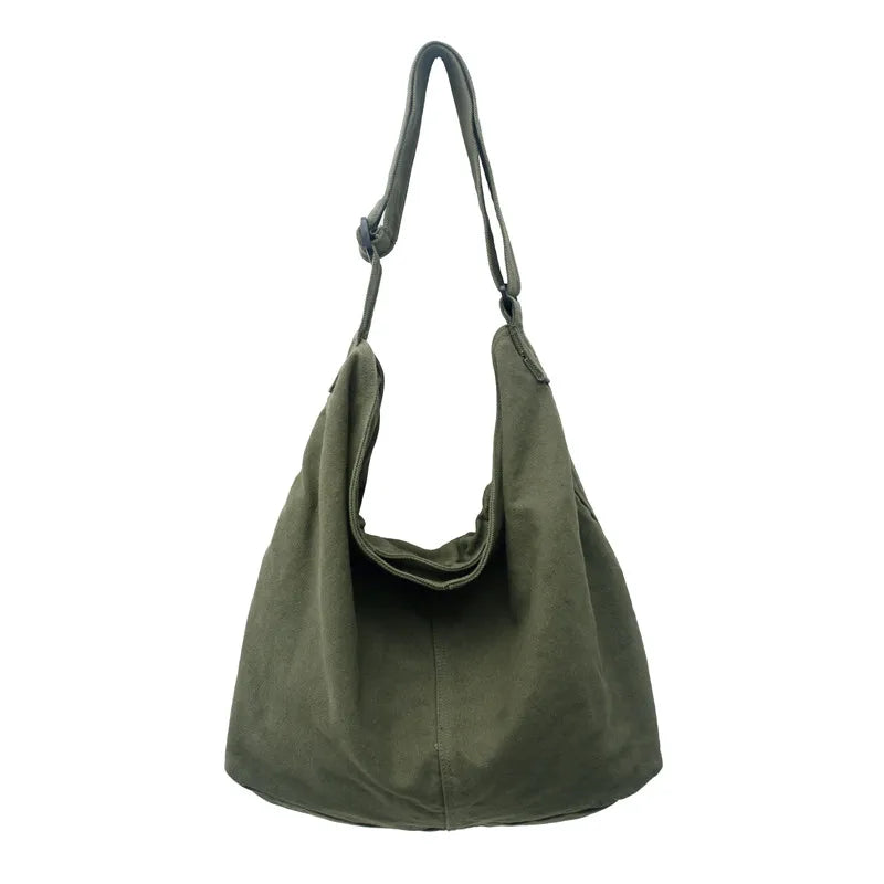 Canvas Shoulder Bag – Large Capacity Crossbody