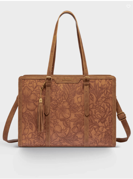 Elegant Floral Laptop Tote Bag