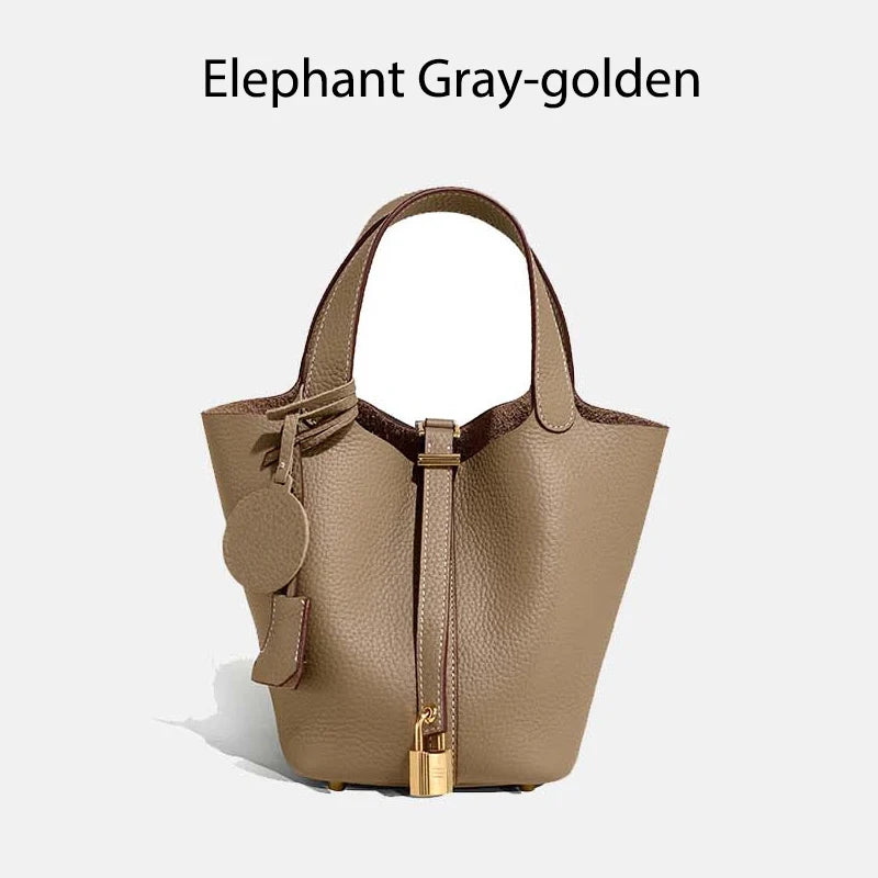 Leather bag with classic design