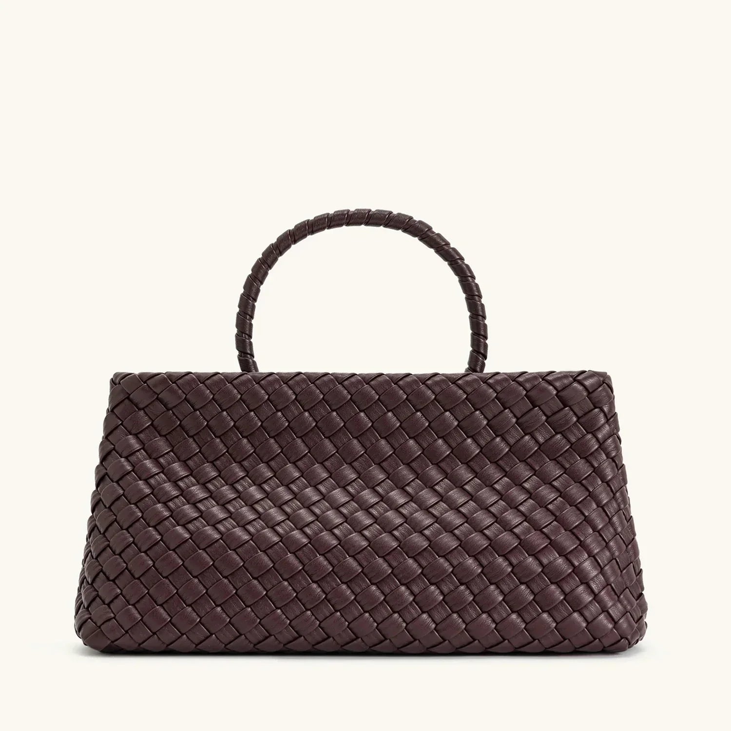Rough faux leather bag with buckle decoration