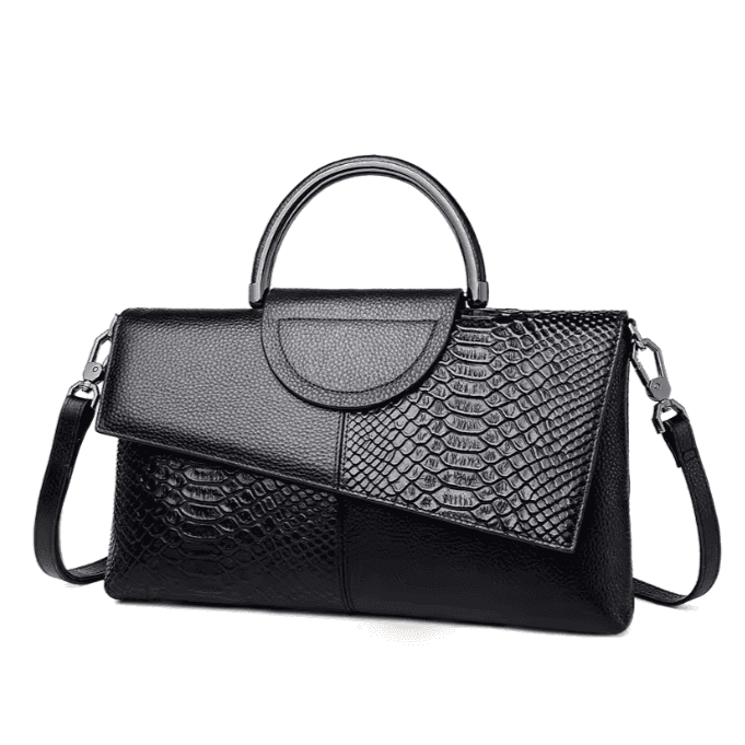 Faux Leather Envelope Bag – Elegant Shoulder & Crossbody Clutch