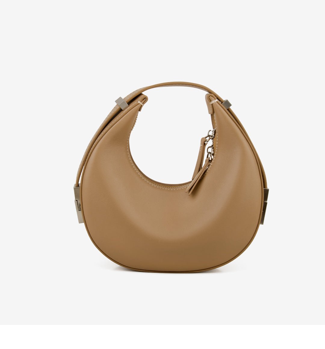 Elegant Crescent Hobo: Genuine Leather Handbag