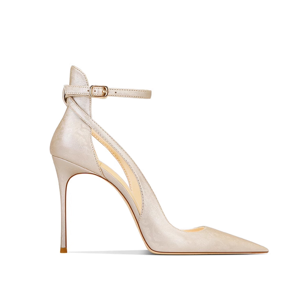 Cut Out Mid Heel Sandals - 8cm