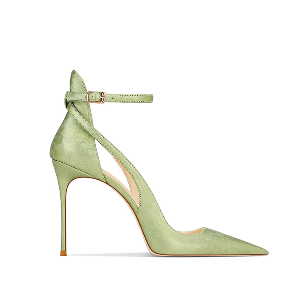 Cut Out Mid Heel Sandals - 8cm
