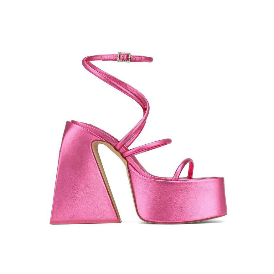 Ankle Strap Block Heel Platform Sandals