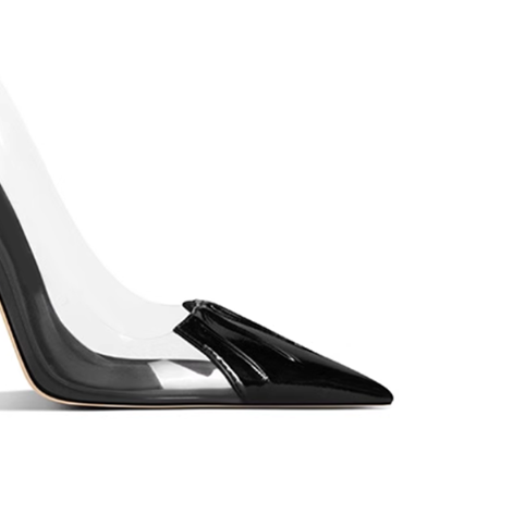 PVC Mid Heel Sandals - 8cm