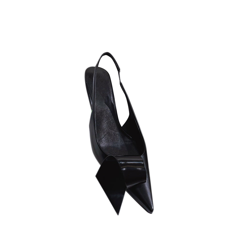 Leather Kitten Heel Sandals