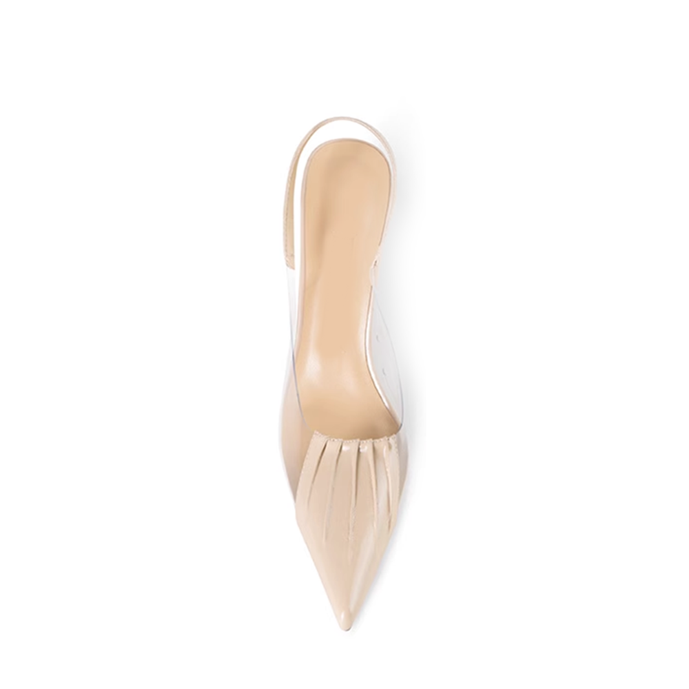 PVC Mid Heel Sandals - 8cm