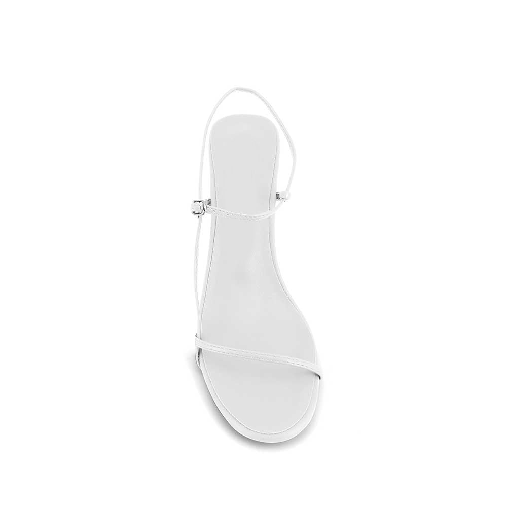 Strappy Leather Mid Heel Floss Sandals