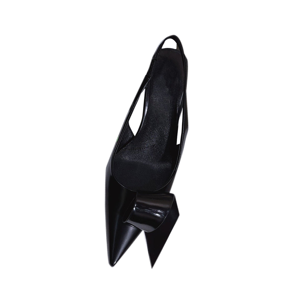 Leather Kitten Heel Sandals