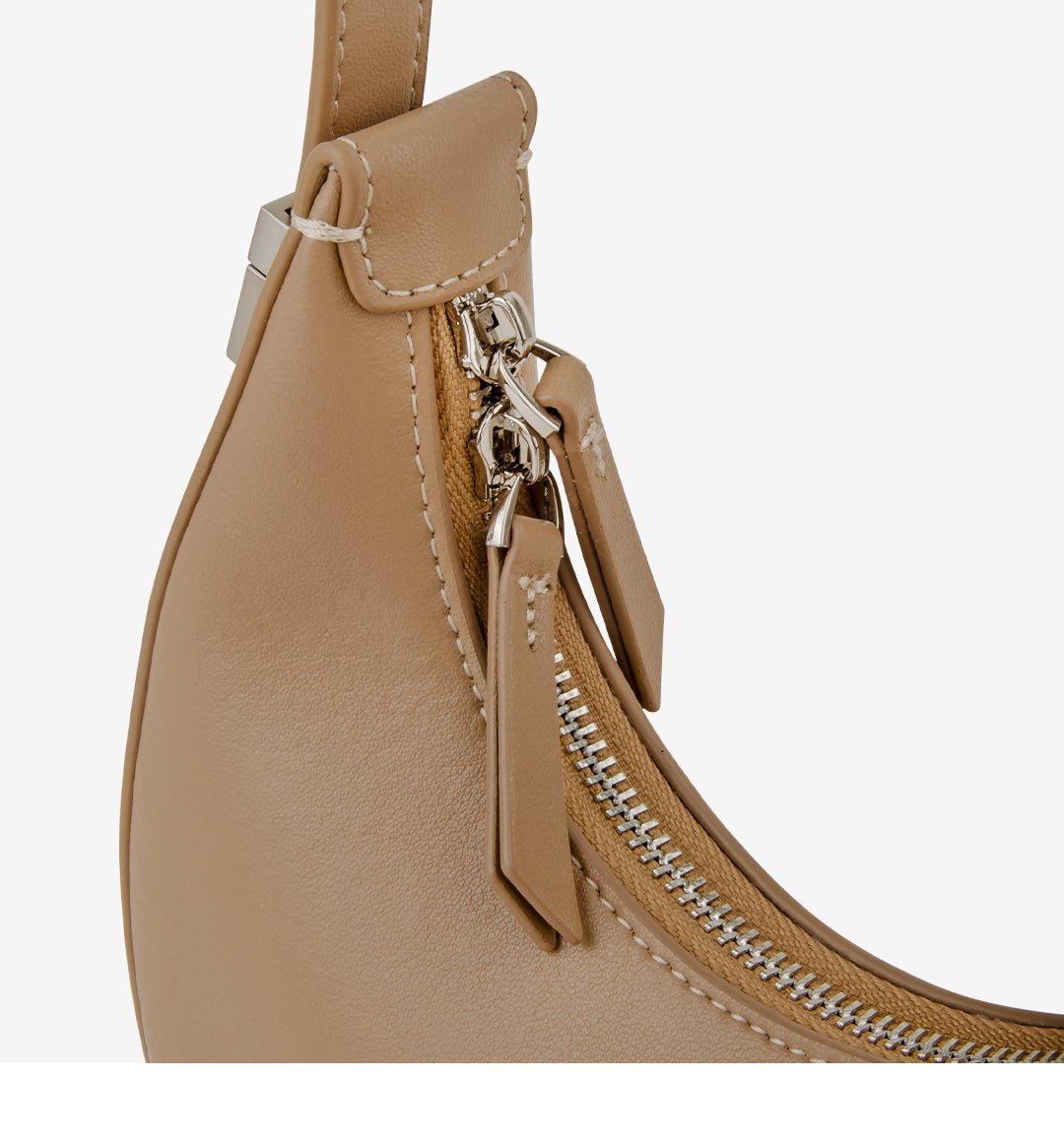 Elegant Crescent Hobo: Genuine Leather Handbag