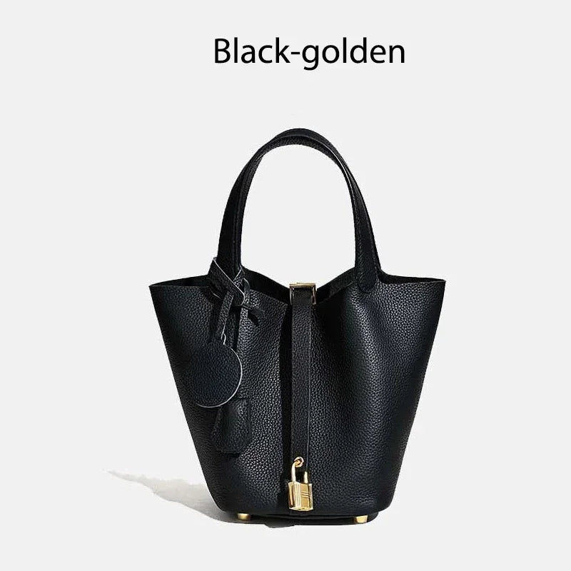 Leather bag with classic design