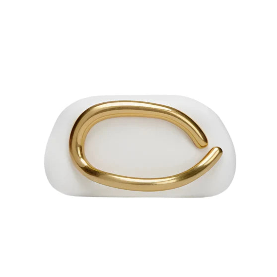 Hard Shell Evening Clutch Bag – Elegant Box Purse with Golden Clasp