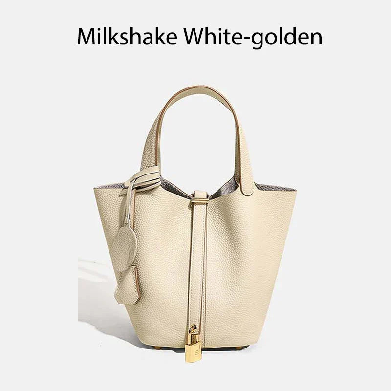 Leather bag with classic design