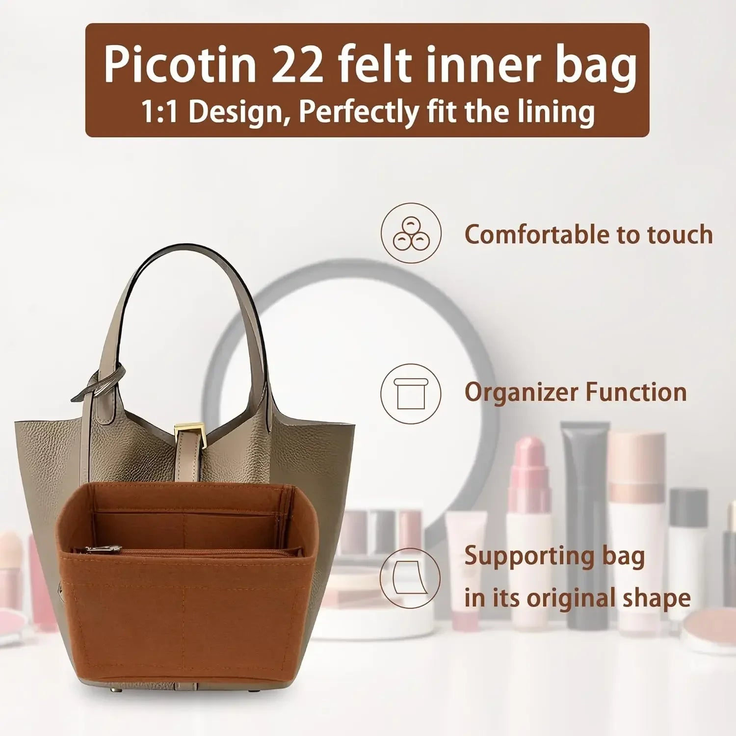 Liorazz Premium Felt Bag Organizer