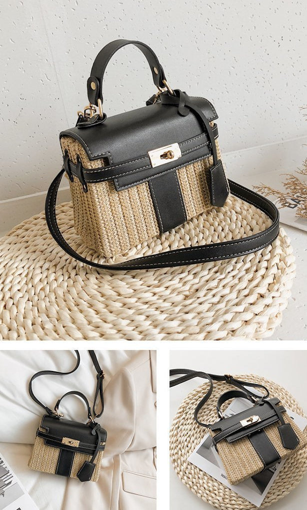 Vintage Woven Rattan Bag
